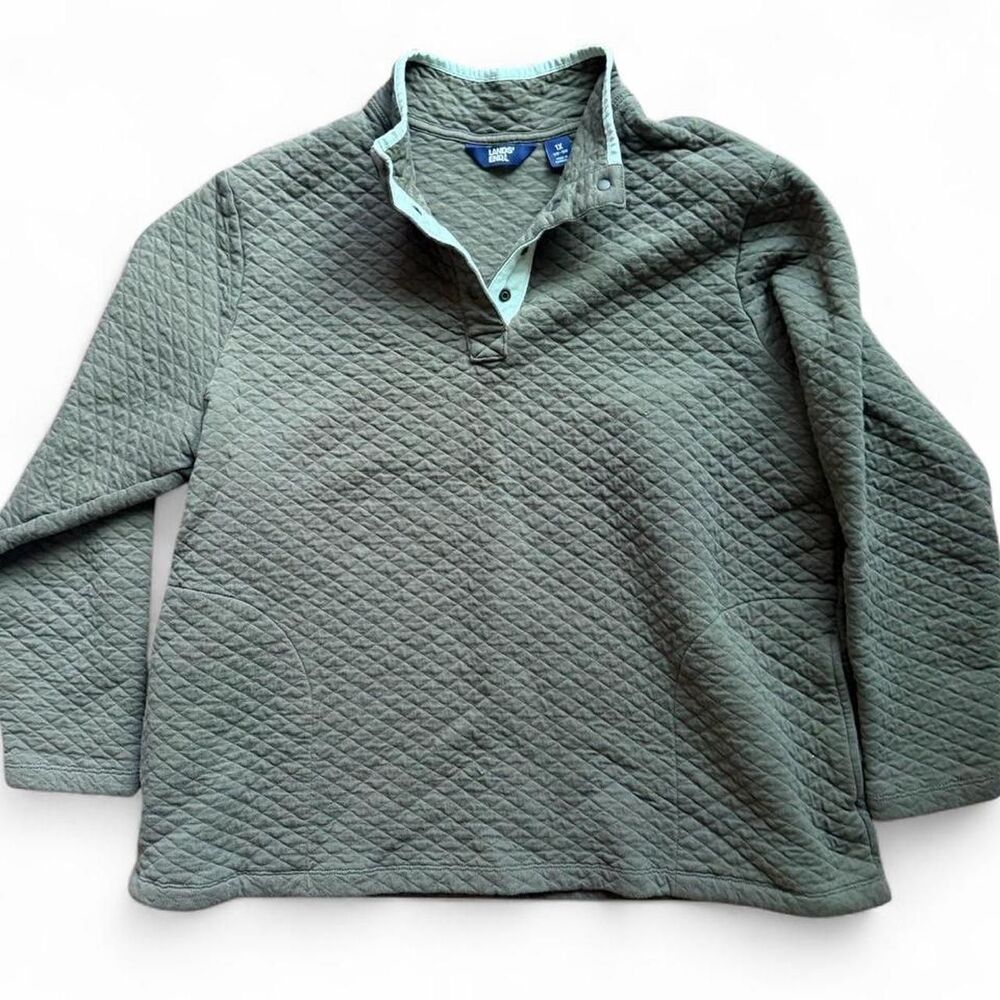 Lands-end Women's Green Sweatshirt
